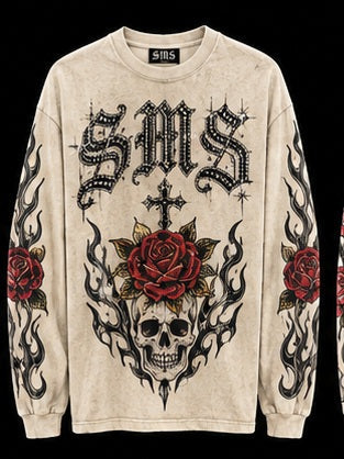 SMS Ivory Reaper Long-Sleeve Tee — Vintage Bone