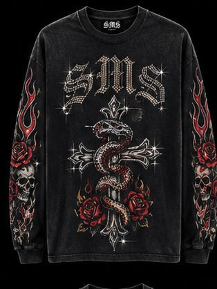 SMS Serpent OG Long-Sleeve Tee — Black